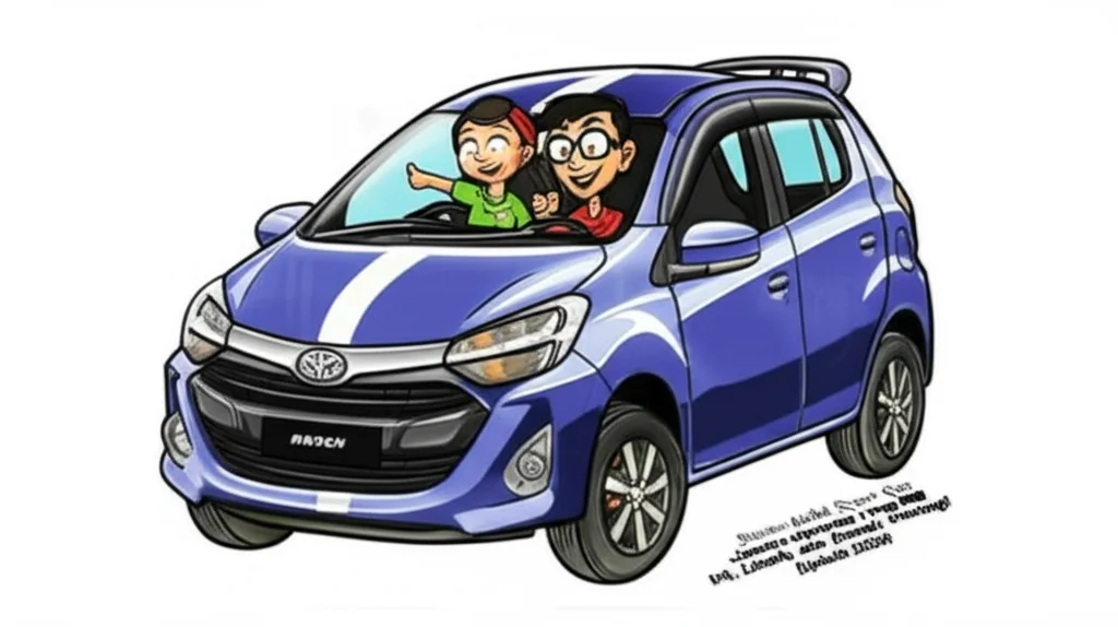 Ilustrasi Mobil Toyota Agya